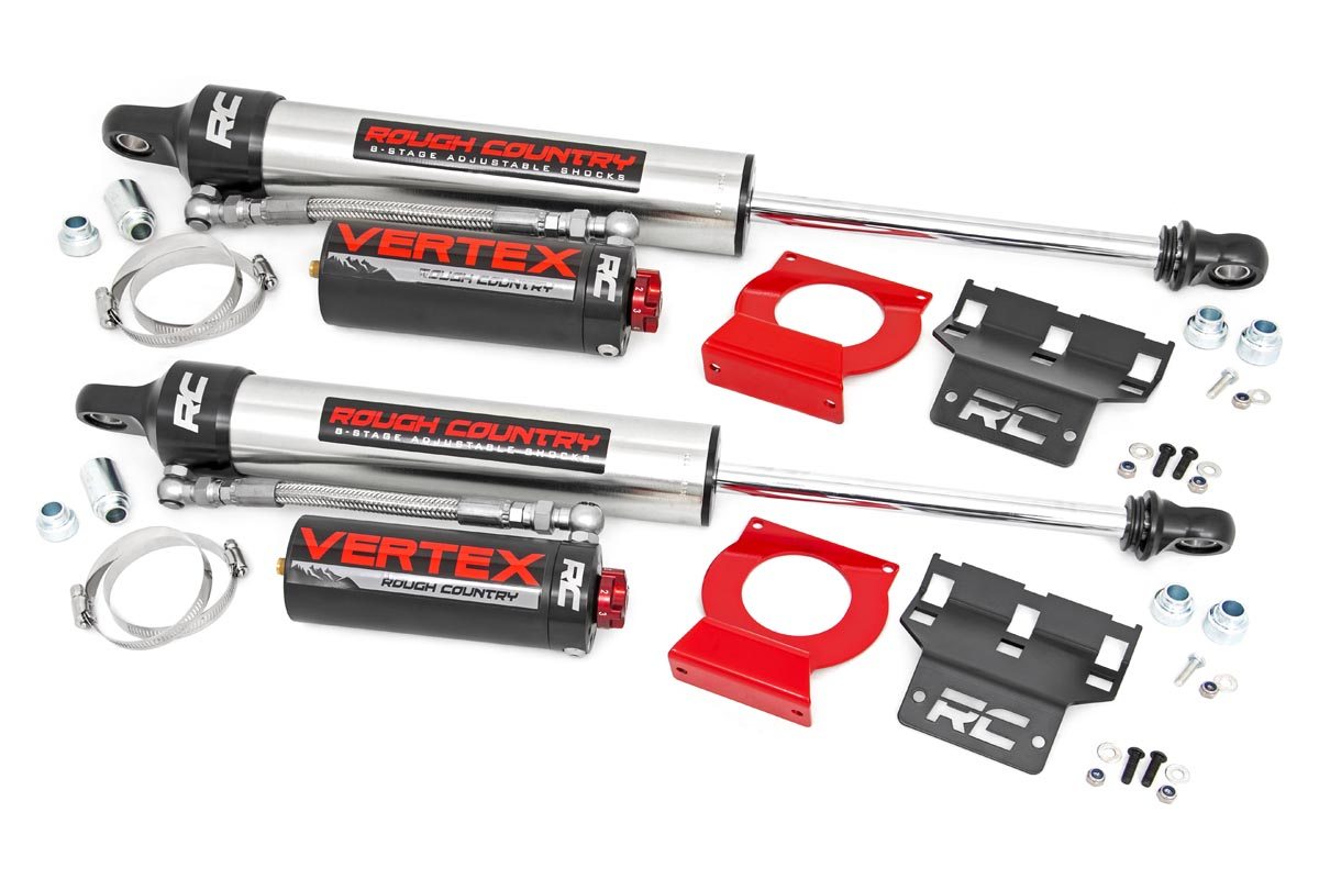 Rough Country Jeep Front Adjustable Vertex Shocks (18-20 Wrangler JL; for 6in Lifts)